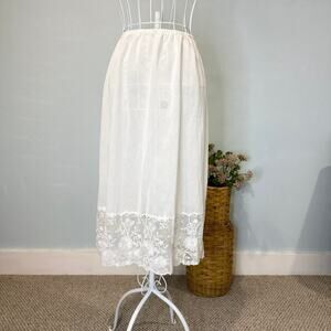 Stunning 50s antique vintage white victorian/edwardian peasant slip skirt